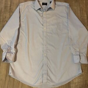 Nordstrom Shirt 17 White Smartcare‎ Button Up Wrinkle Free Traditional Fit EUC